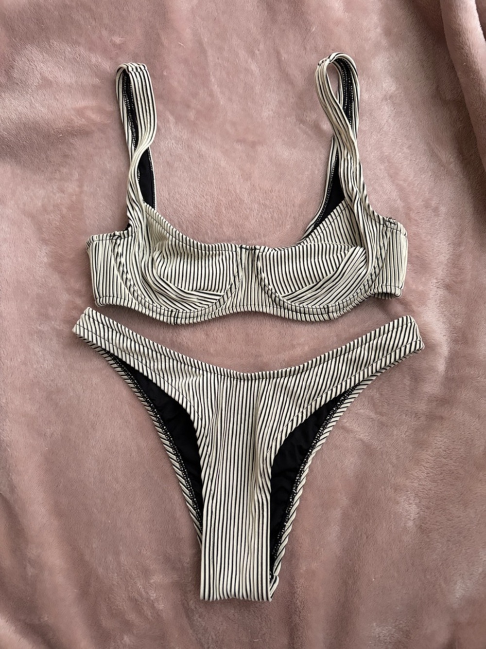 Zulu & Zepher Bikini Set in Ivory/Black